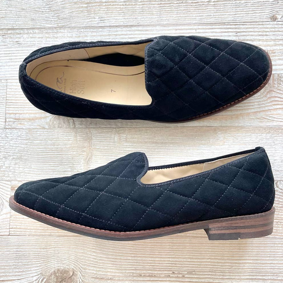 Ara Katrice Quilted Suede Loafer | Black‎ Size 7 - Picture 1 of 9